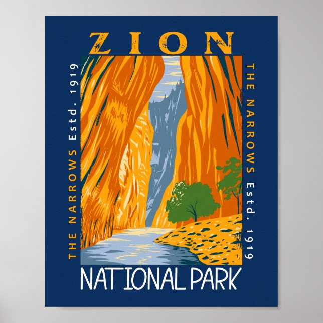 Zion National Park Utah Die Pfeile beunruhigt Poster (Vorne)