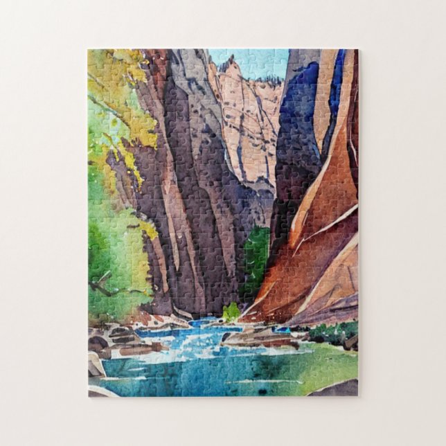 Zion National Park Utah Die Pfeile nach Wasserfarb (Vertikal)