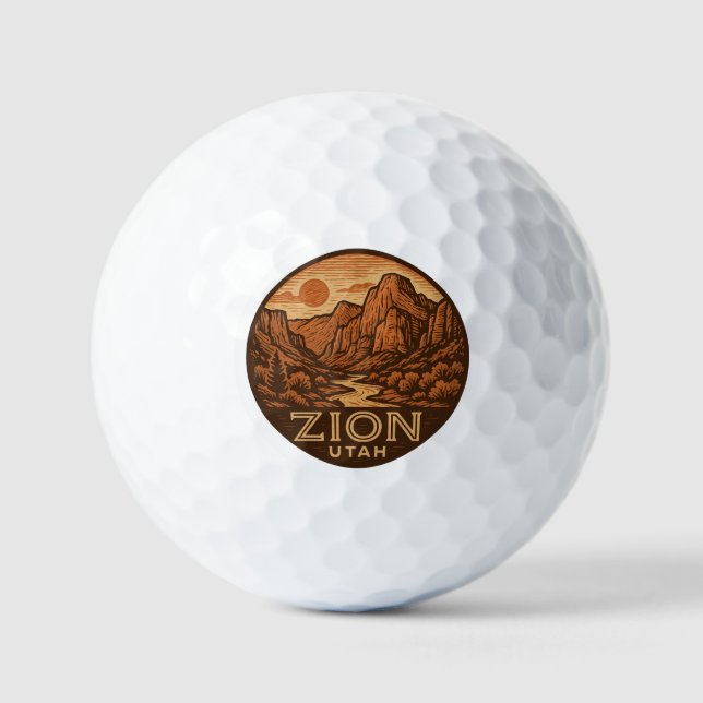 Zion National Park Utah Golf Balls Golfball (Vorderseite)