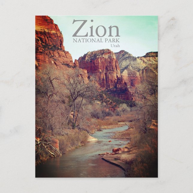Zion National Park Utah Landschaft Postkarte (Vorderseite)
