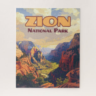 Zion National Park Utah Moab Canyon Retro