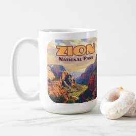 Zion National Park Utah Moab Canyon Retro Kaffeetasse