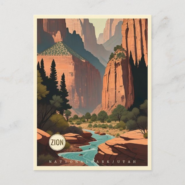 Zion National Park Utah Postkarte (Vorderseite)