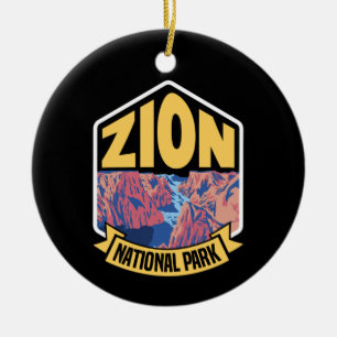 Zion National Park Utah Retro Keramik Ornament