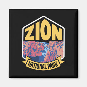 Zion National Park Utah Retro Magnet