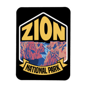 Zion National Park Utah Retro Magnet