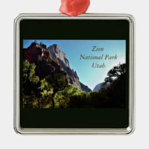 Zion National Park Utah Silbernes Ornament