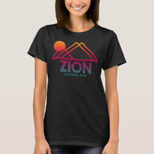 Zion National Park Utah Souvenir UT Kontur Gradie T-Shirt