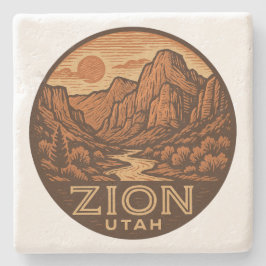 Zion National Park Utah Stone Untersetzer