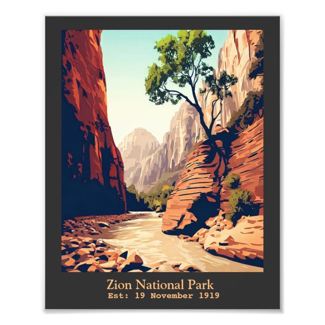 Zion National Park Utah The Narrows Fotodruck (Vorne)
