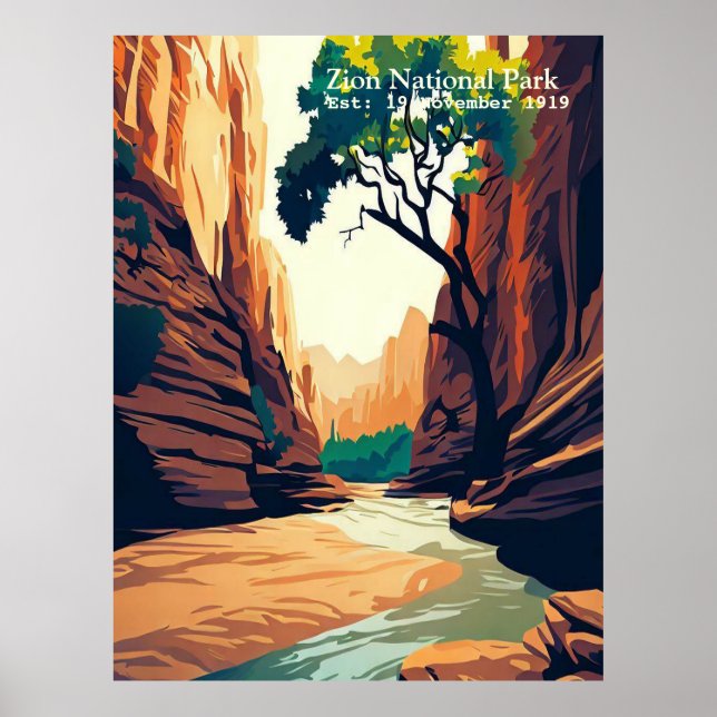 Zion National Park Utah The Narrows Poster (Vorne)