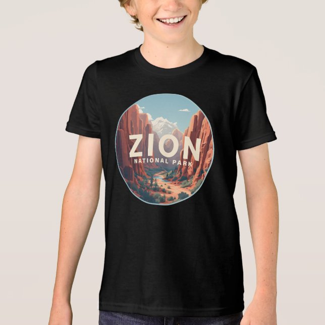 Zion National Park Utah Tri-Blend Shirt (Vorderseite)