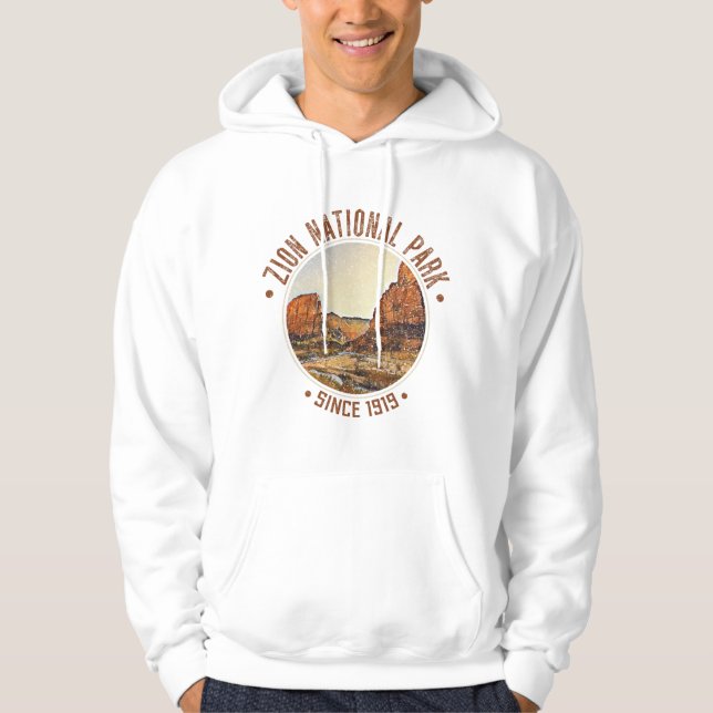 Zion National Park Utah USA Außenbereich gestört Hoodie (Vorderseite)