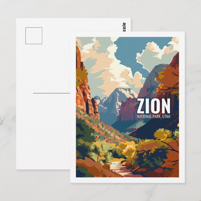Zion National Park Utah USA National Park Postkarte (Vorne/Hinten)