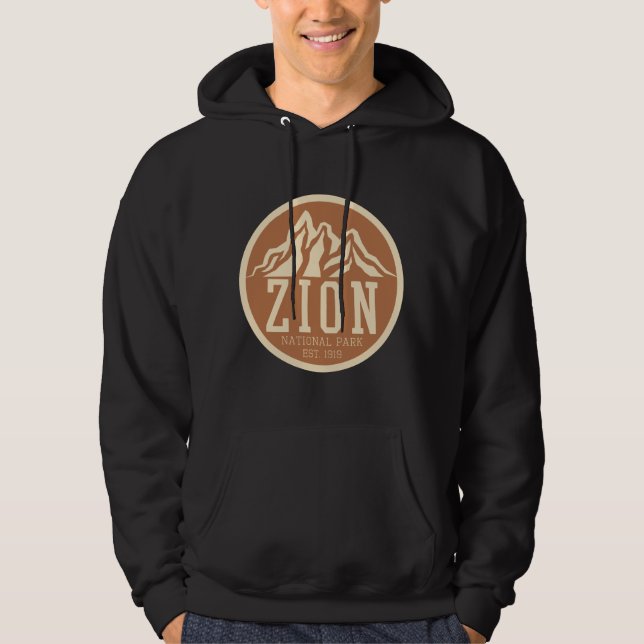 Zion National Park Utah USA Outdoor Retro Hoodie (Vorderseite)