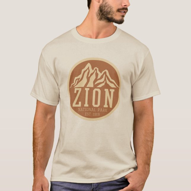 Zion National Park Utah USA Outdoor Retro T-Shirt (Vorderseite)