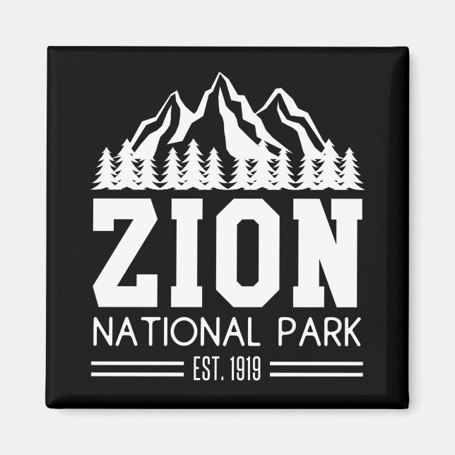 Zion National Park Utah USA Outdoor Wandern Magnet (Vorne)