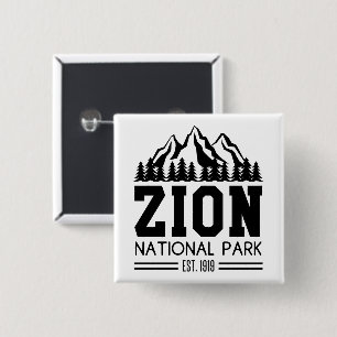 Zion National Park Utah USA Outdoors Hiking Button