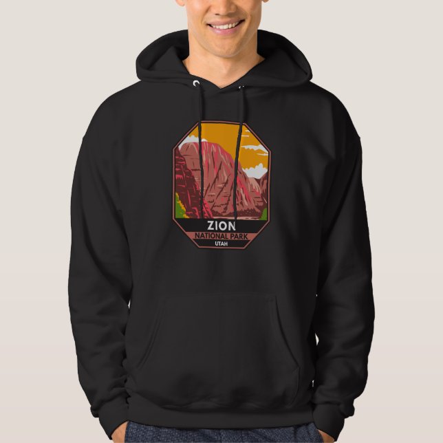 Zion National Park Utah Vintag Hoodie (Vorderseite)