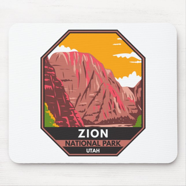 Zion National Park Utah Vintag Mousepad (Vorne)