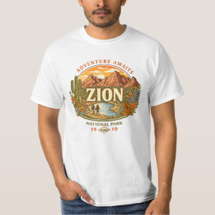 Zion National Park Vintage Reiseabzeichen T-Shirt