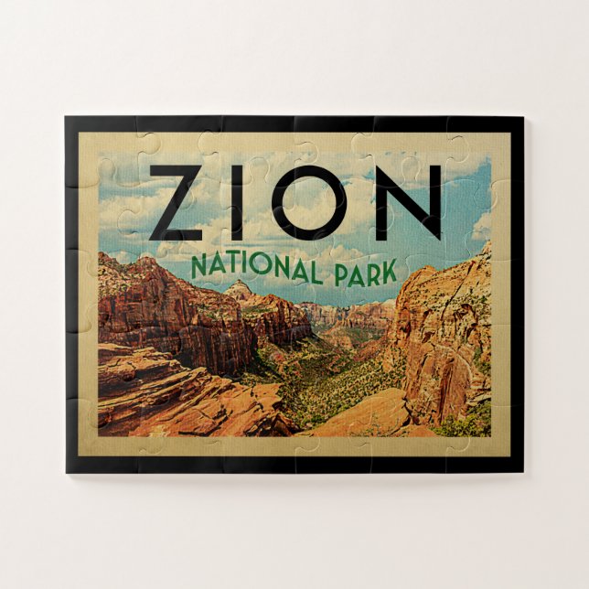 Zion National Park Vintage Travel (Horizontal)
