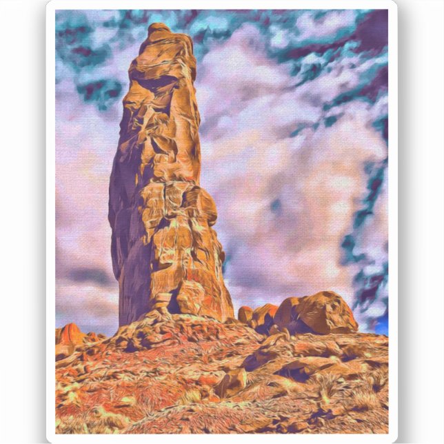 Zion National Park Vinyl Sticker (Vorderseite)
