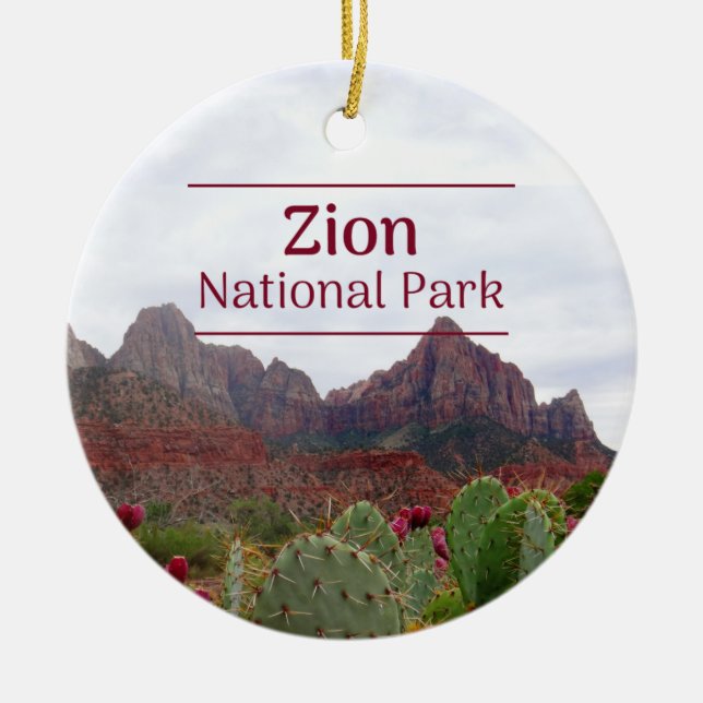 Zion National Park Weihnachtsbaum Keramik Ornament (Vorne)