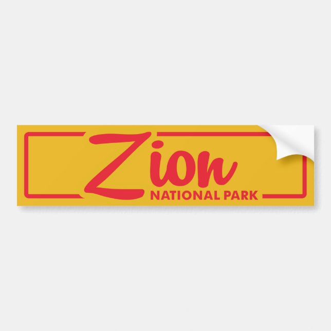 Zion Nationalpark Autoaufkleber (Vorne)