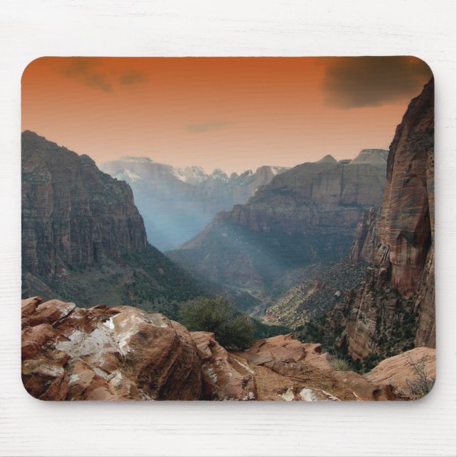 Zion-Nationalpark-Berglandschaft Mousepad (Vorne)