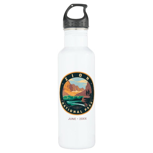 Zion-Nationalpark Edelstahlflasche (Vorderseite)