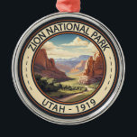 Zion Nationalpark Illustration Reisen Kunst, Dicht Ornament Aus Metall<br><div class="desc">Zion Vektorgrafik Design. Der Park ist ein Naturschutzgebiet im Südwesten Utah, das sich durch die steilen roten Felsen des Zion Canyon auszeichnet.</div>