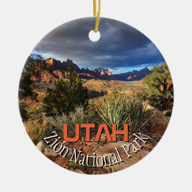 Zion Nationalpark Keramik Ornament (Vorne)