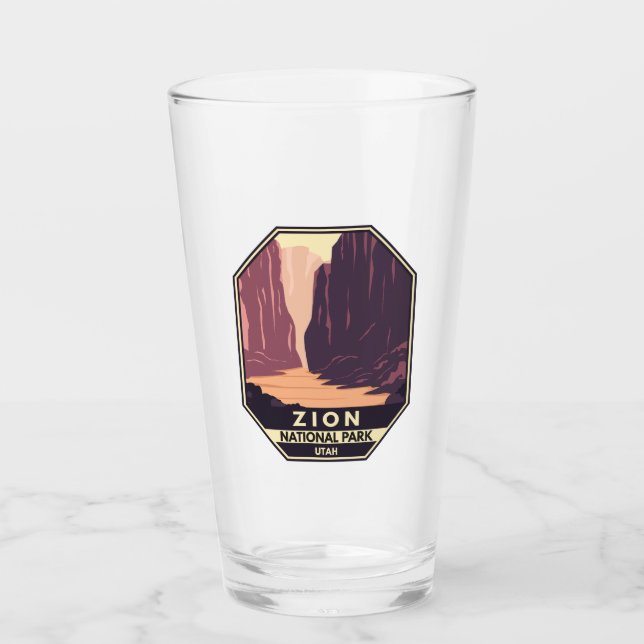 Zion Nationalpark Narrows Retro Glas (Vorderseite)
