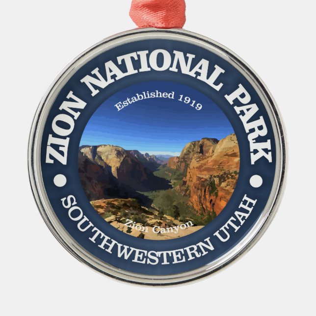 Zion-Nationalpark Ornament Aus Metall (Vorne)