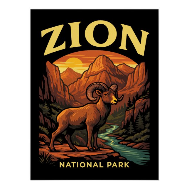 Zion-Nationalpark Poster (Vorderseite)