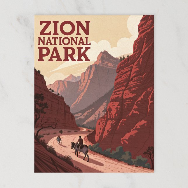Zion-Nationalpark Postkarte (Von Creator hochgeladen)
