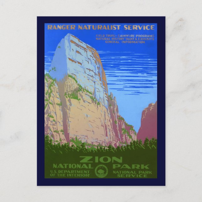 Zion-Nationalpark Postkarte (Vorderseite)