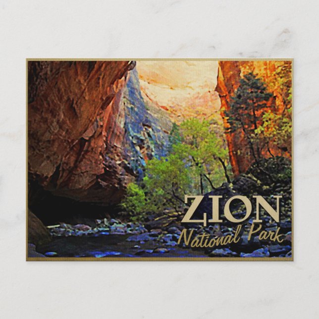 Zion-Nationalpark Postkarte (Vorderseite)