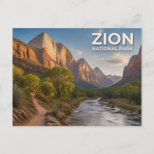 Zion-Nationalpark-Postkarte Postkarte