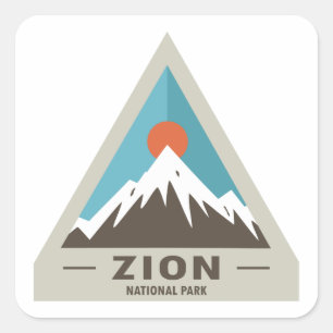 Zion-Nationalpark Quadratischer Aufkleber