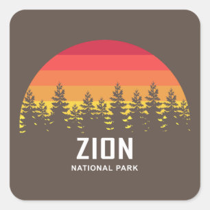 Zion-Nationalpark Quadratischer Aufkleber
