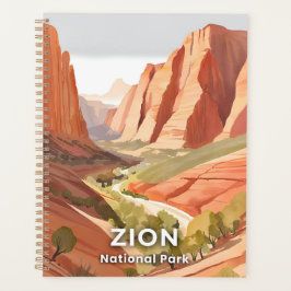 Zion-Nationalpark | Travel Watercolor Valley Planer