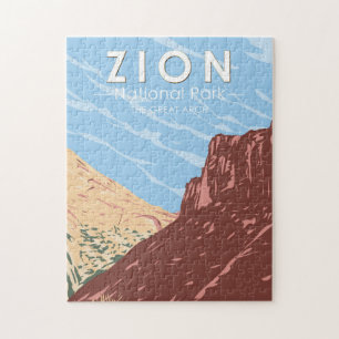 Zion Nationalpark Utah Der Große Bogen Vintage