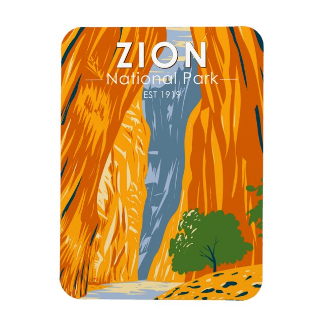 Zion Nationalpark Utah Die Pfeile Vintag Magnet (Vertikal)