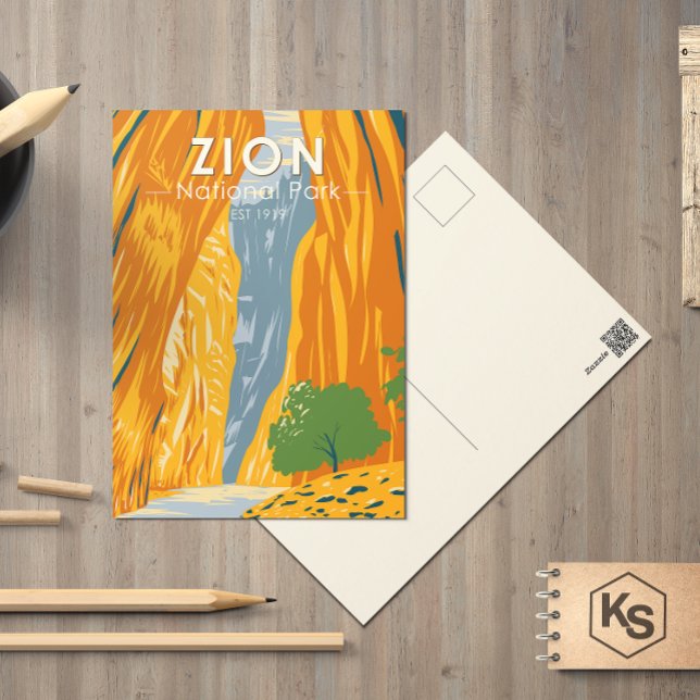 Zion Nationalpark Utah Die Pfeile Vintag Postkarte (Von Creator hochgeladen)