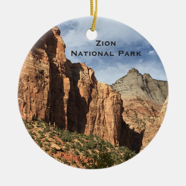 Zion Nationalpark Utah Landschaftsmuseum Keramik Ornament (Vorne)