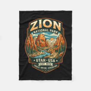 Zion Nationalpark Utah Retro-Canyon-Wanderung Fleecedecke