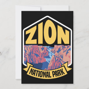 Zion Nationalpark Utah Retro Einladung