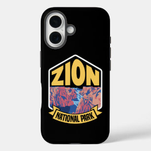Zion Nationalpark Utah Retro iPhone 16 Hülle